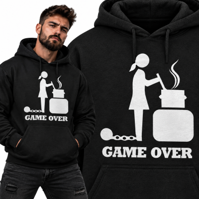 BLUZA  ŚMIESZNA Z KAPTUREM GAME OVER WOMEN